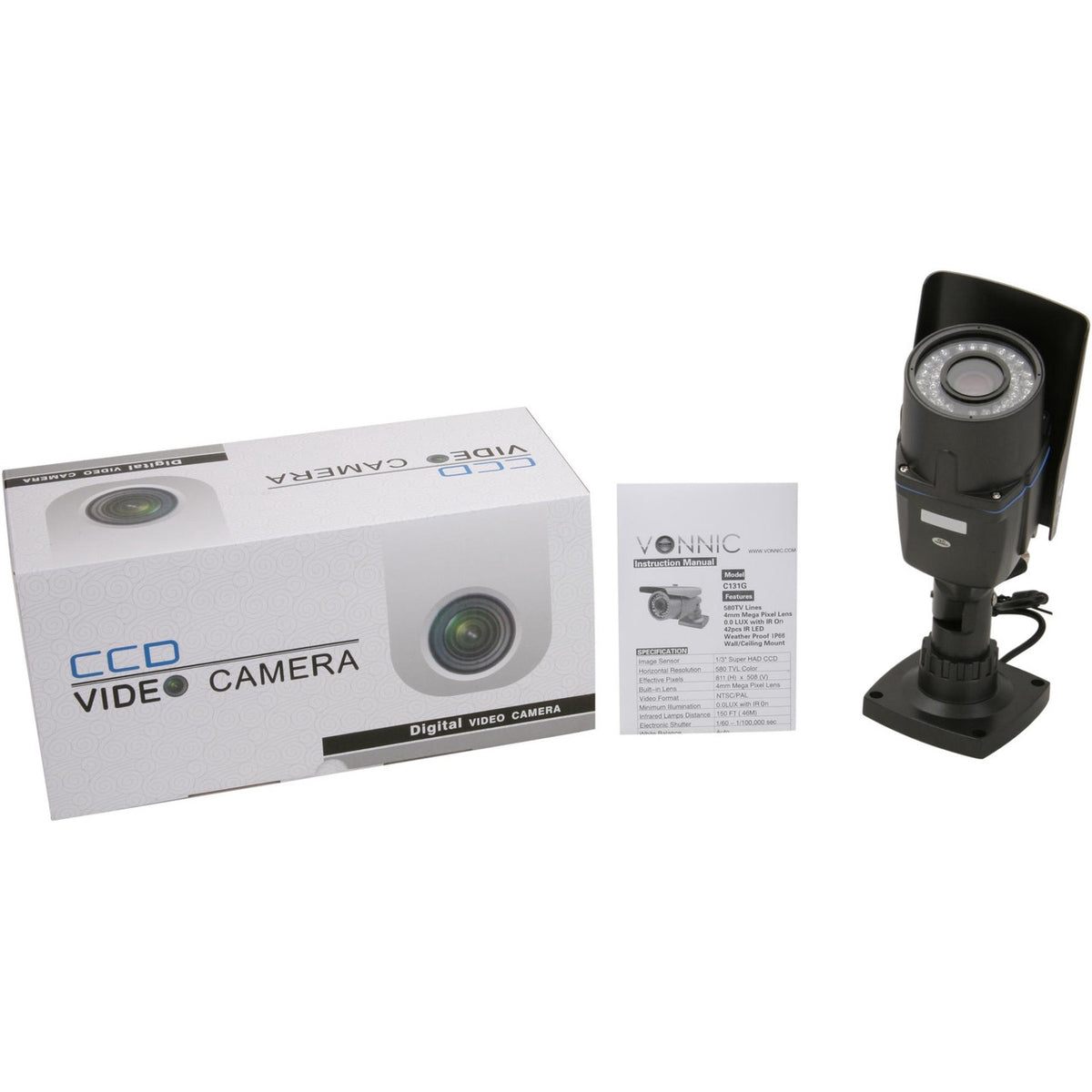 Vonnic C131G 580 TV Lines MAX Resolution Mega Pixel Infrared Bullet Camera