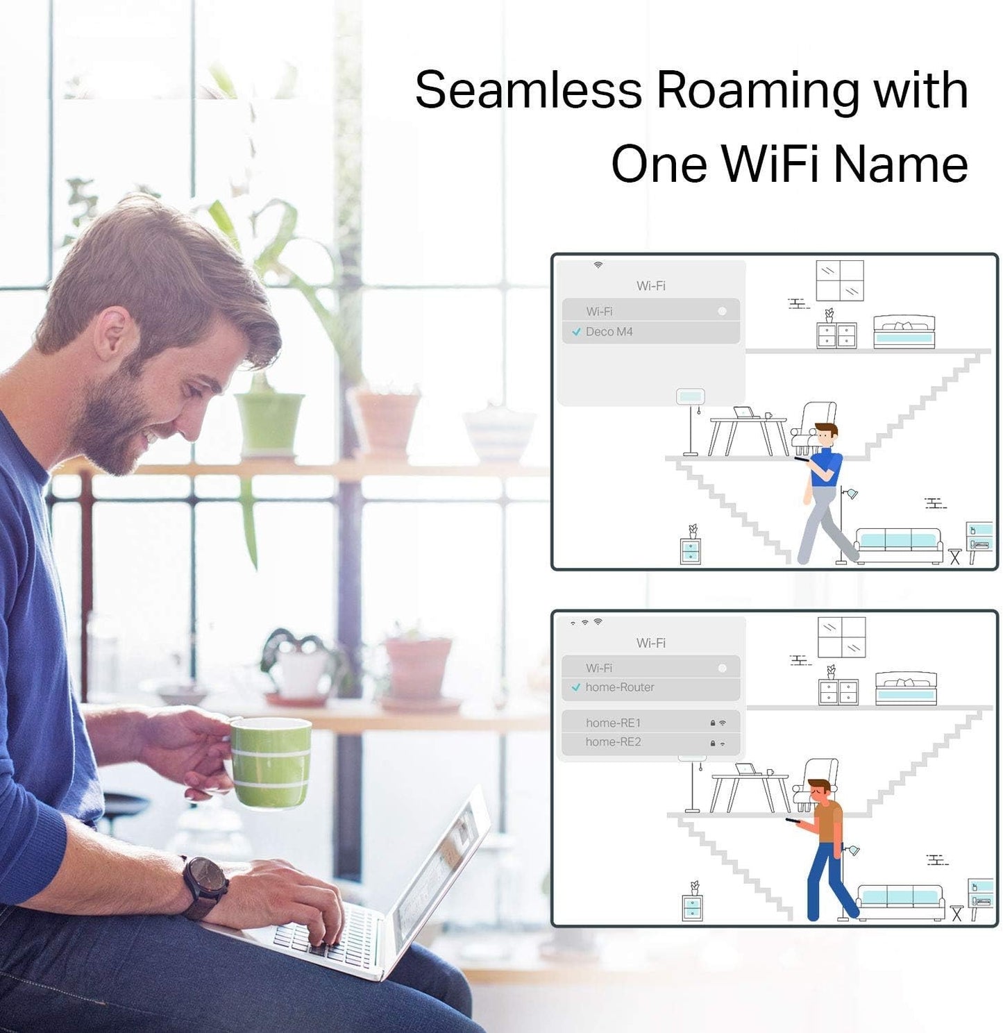 TP-Link Deco AC1200 Dual-Band Mesh Wi-Fi 5 System (3-Pack) White DECOM4-3PK