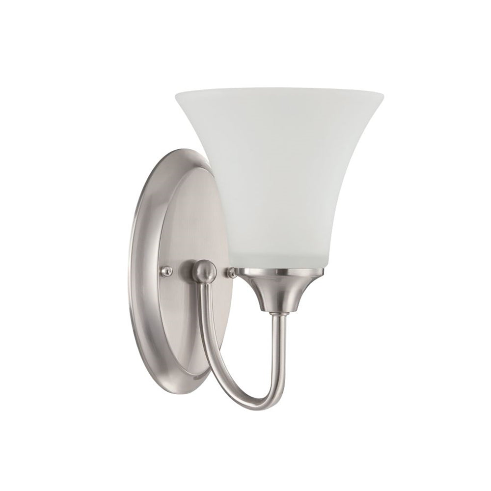 Sunset Lighting 1-Light Darby 100W Vanity Bright Satin Nickel F18041-80