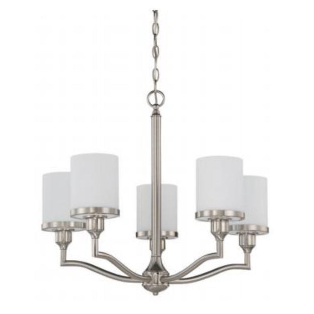 Sunset Lighting 5-Light 100W Payton Chandelier Bright Satin Nickel F21005-80