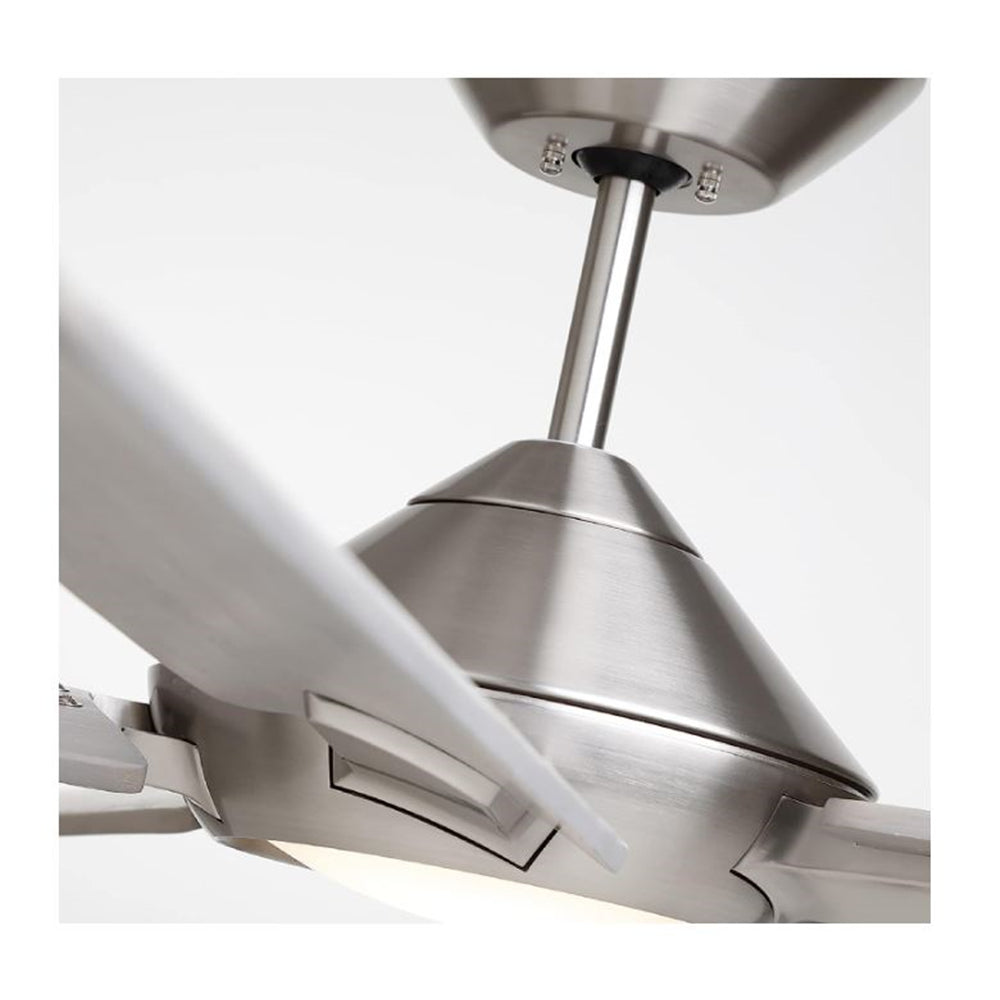 Dorian Eco 60" Ceiling Fan Wall control Gray Solid Wood Blades Brushed Steel CF515TM60BS
