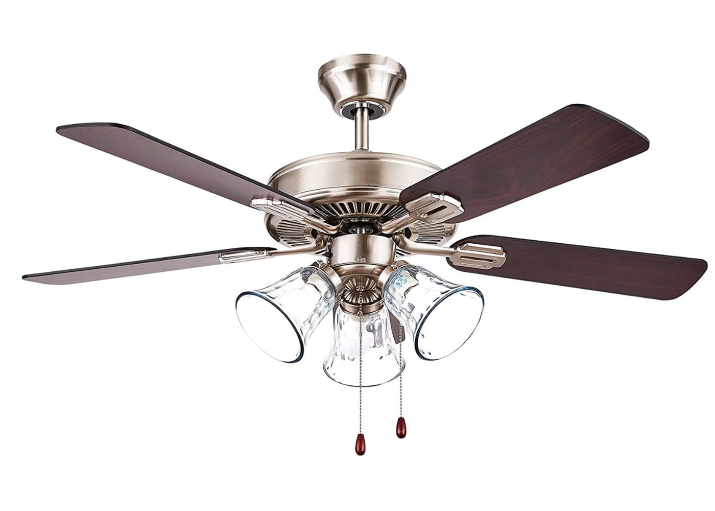 Concord Richmond 41" Stainless Steel Ceiling Fan w/ LED Light Kit 5-Blade 42RIC5ST-MB-LED