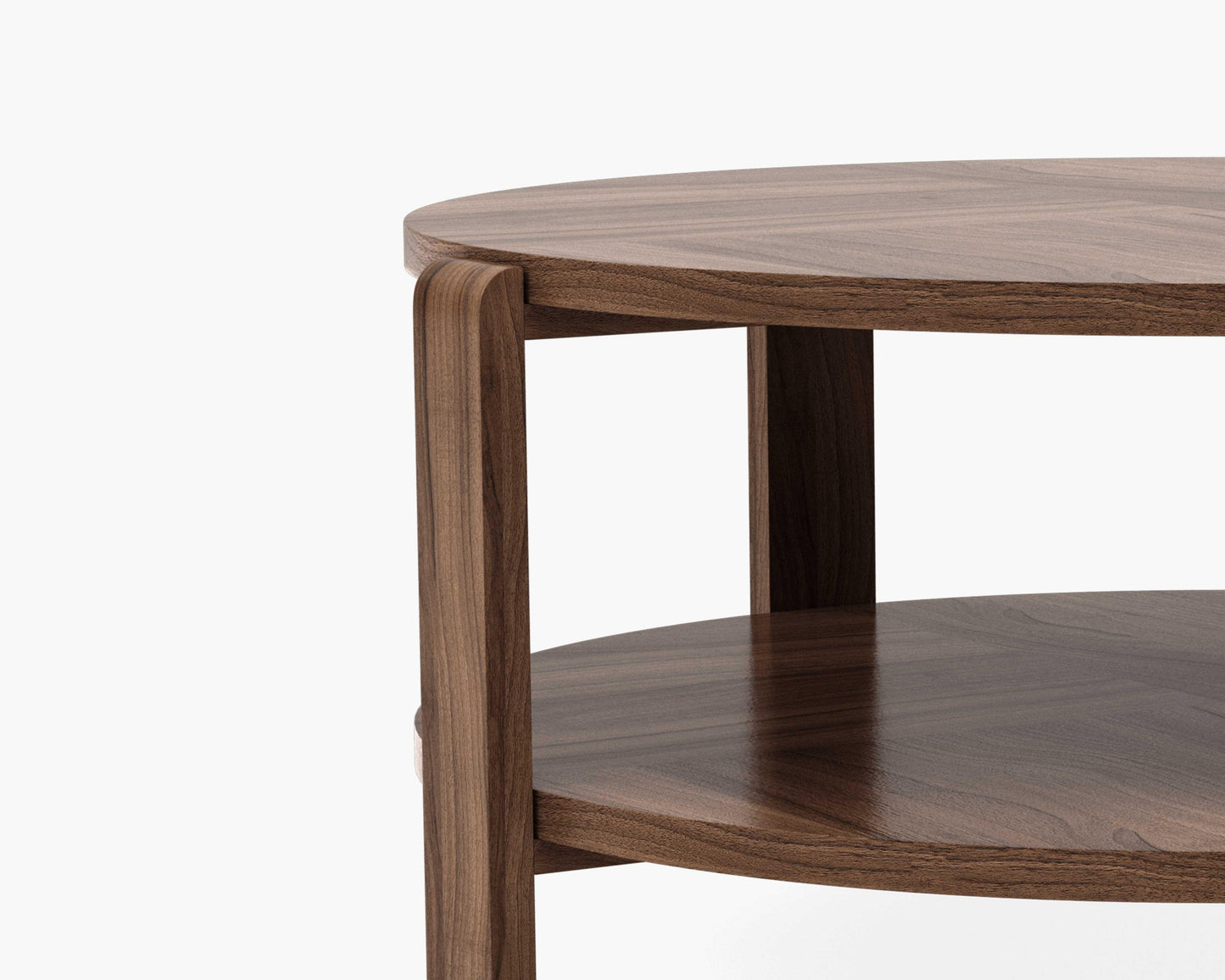 Interior Define Devon Oiled Walnut Coffee Table, 48" diam. x 16.25"h - BRO.TBL.COFF.OIL-WAL