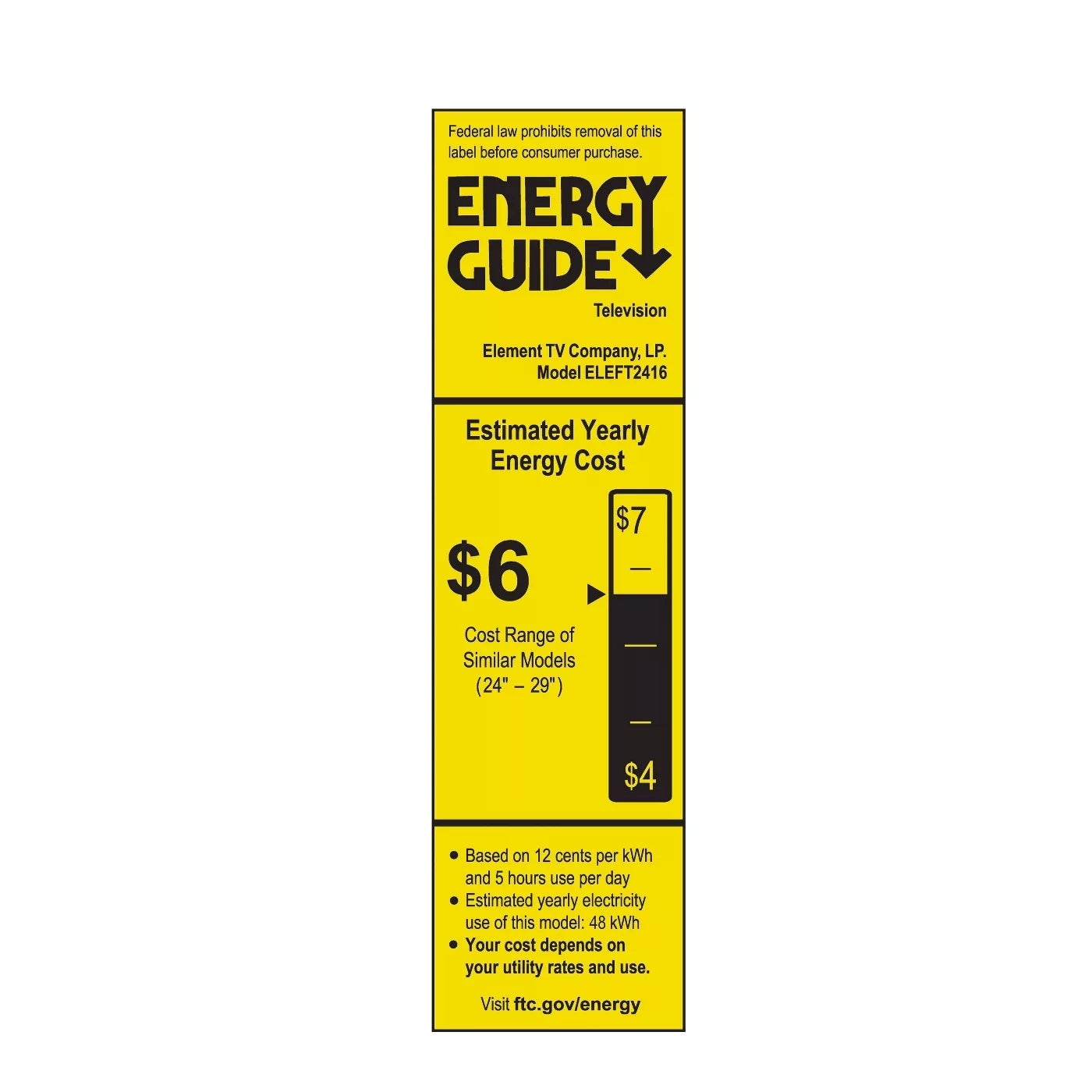 Element ELEFT2416 24" 720p 60Hz LED HD TV with HDMI