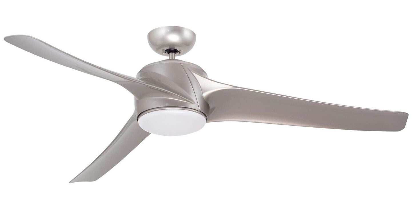 Luminance kathy ireland HOME Luray Eco Large Ceiling Fan 60" Dimmable LED Fixture CF860PT Platinum color