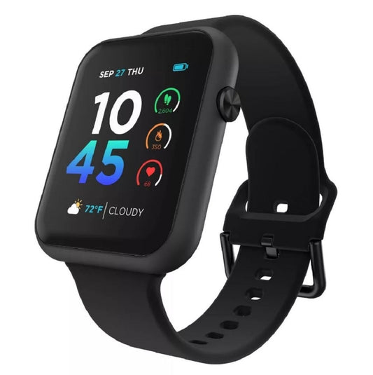 iTouch Air 4 Unisex Black Silicone Strap Smartwatch 46mm TA4L01-G02
