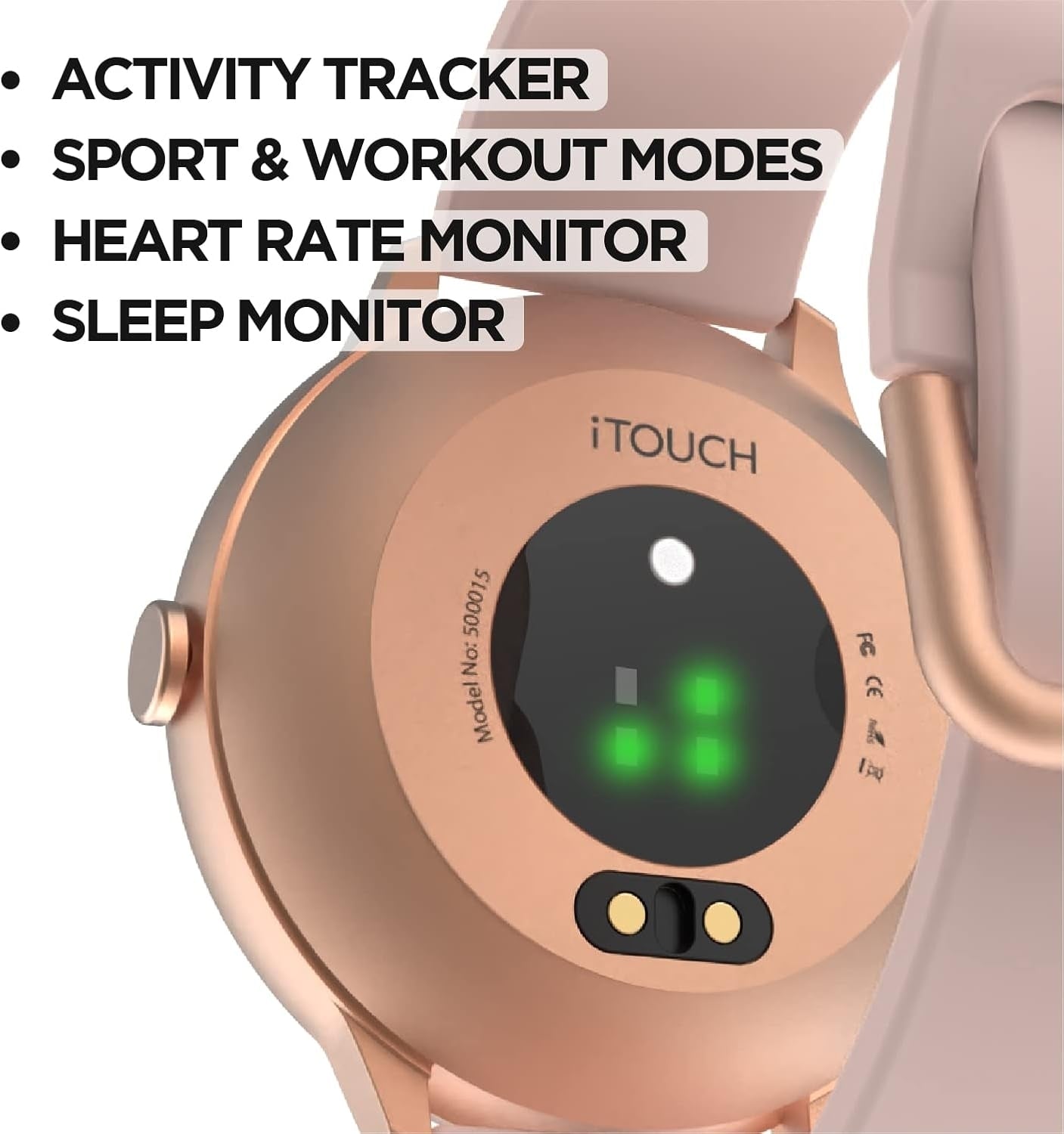iTouch Sport 3 Smartwatch Fitness Tracker - Black with Black Strap 500015B-G02