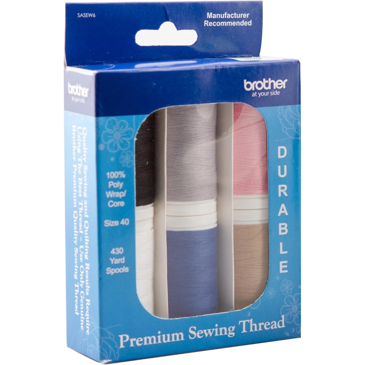 Brother SM1704 17-Stitch Free Arm Sewing Machine and 6-Piece Premium Sewing Thread Pack