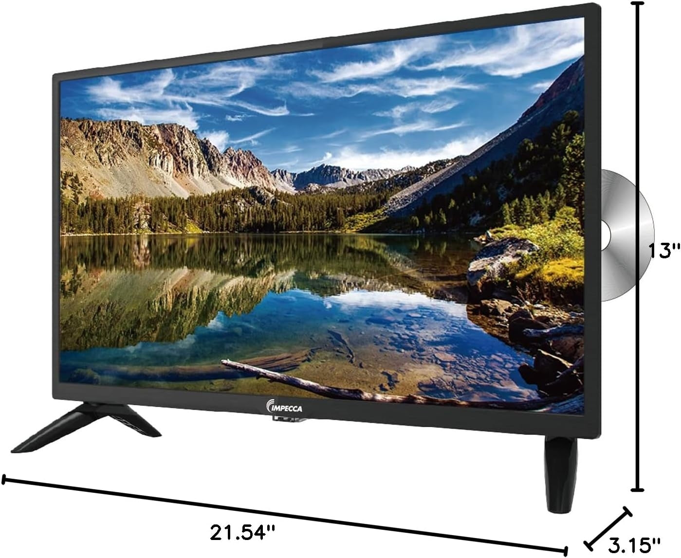 Impecca 24-Inch HD LED 720p TV/ DVD Combo, Compatible w/ HDMI /VGA/USB TL2404D