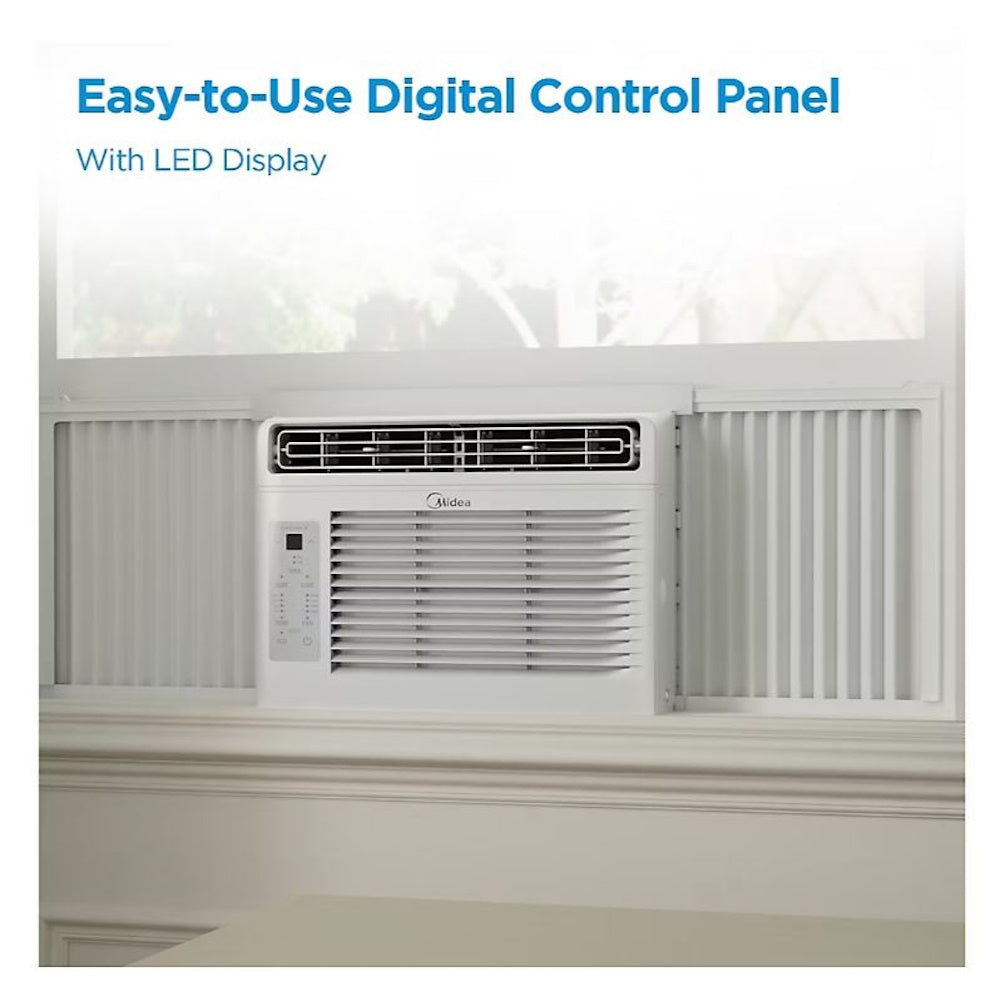 Midea 6,000 BTU Window Air Conditioner with ComfortSense Remote, Cools up to 250 sq. ft MAW06R1JWT-B