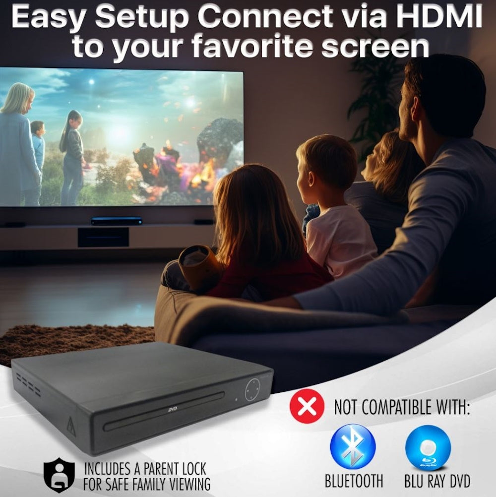 Proscan Elite HDMI DVD Player 1080P Up-Conversion with 6' HDMI Cable, Black, PEDVD6768