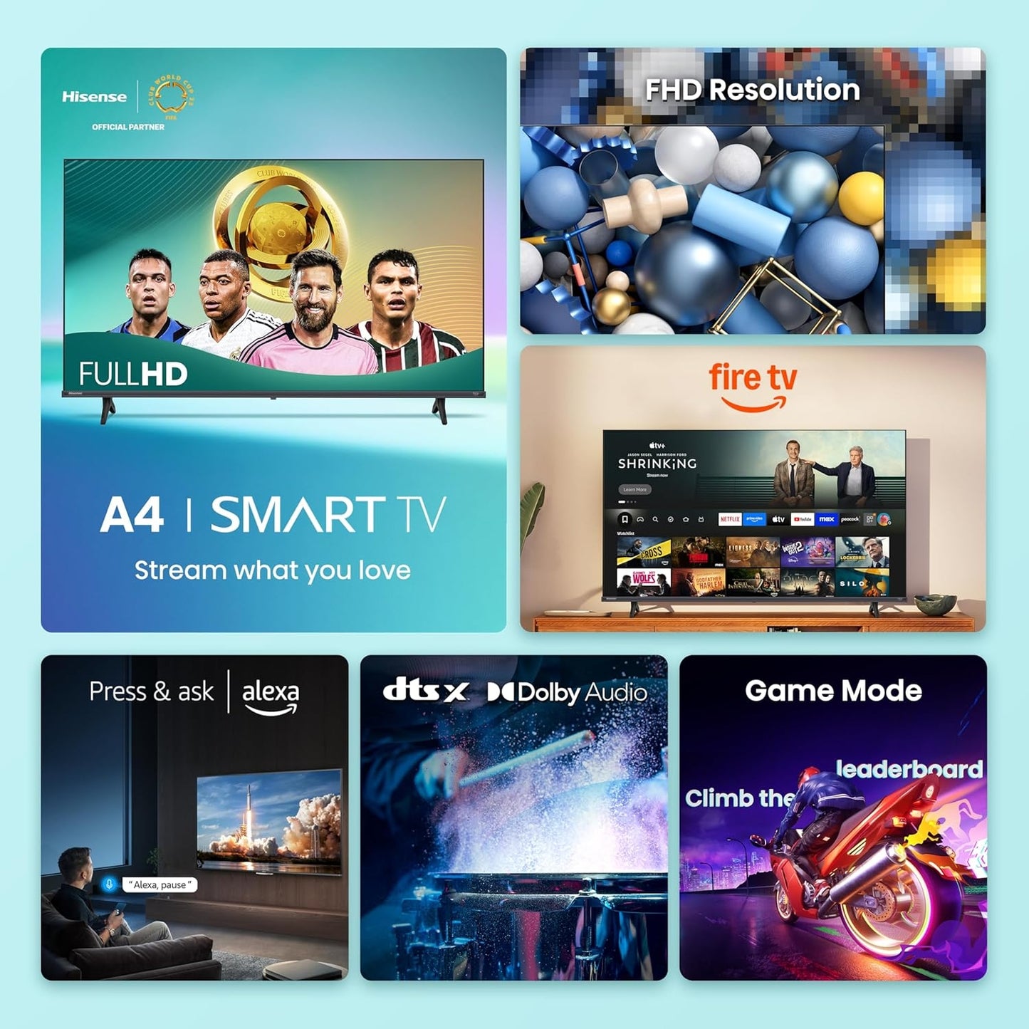 Hisense 40" Class A4 Series LED Full HD 1080P Smart Fire TV (2025) 40A4NF