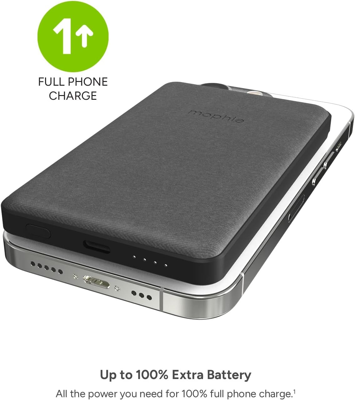 mophie - Snap+ Juice Pack Mini 5,000 mAh Portable Charger with MagSafe Compatibility - Black SNP-JP-MINI