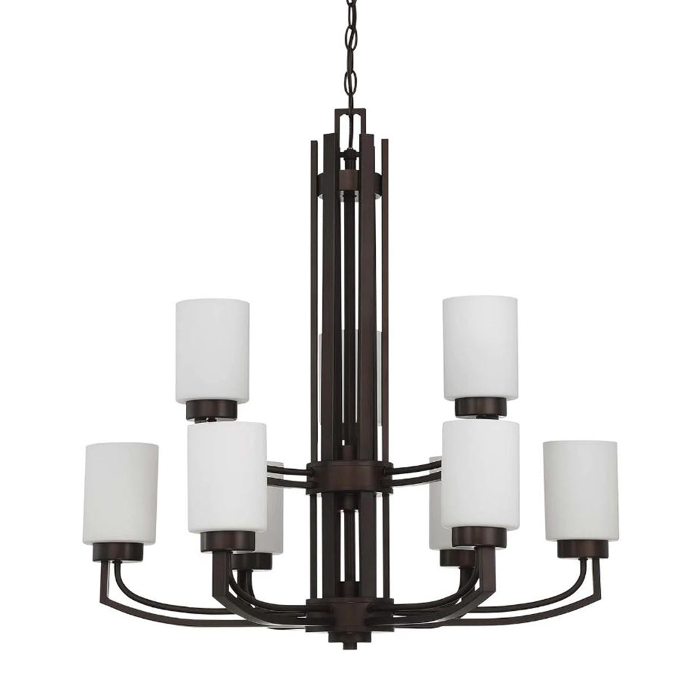 Sunset 9-Light Chandelier Hadley 2-Tier 60W Provincial Bronze - F22009-64