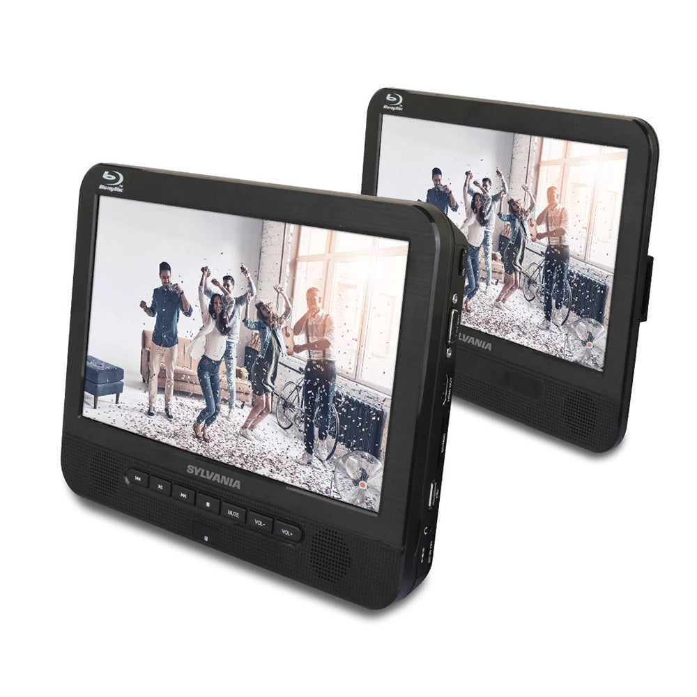 Sylvania 10.1" Dual Screen Portable Blu-ray DVD CD player SDVD1087 Certified Refurb