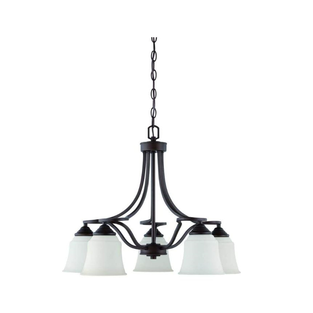 Sunset 5-Light Marston Chandelier Down 100W Provincial Bronze F16006-64