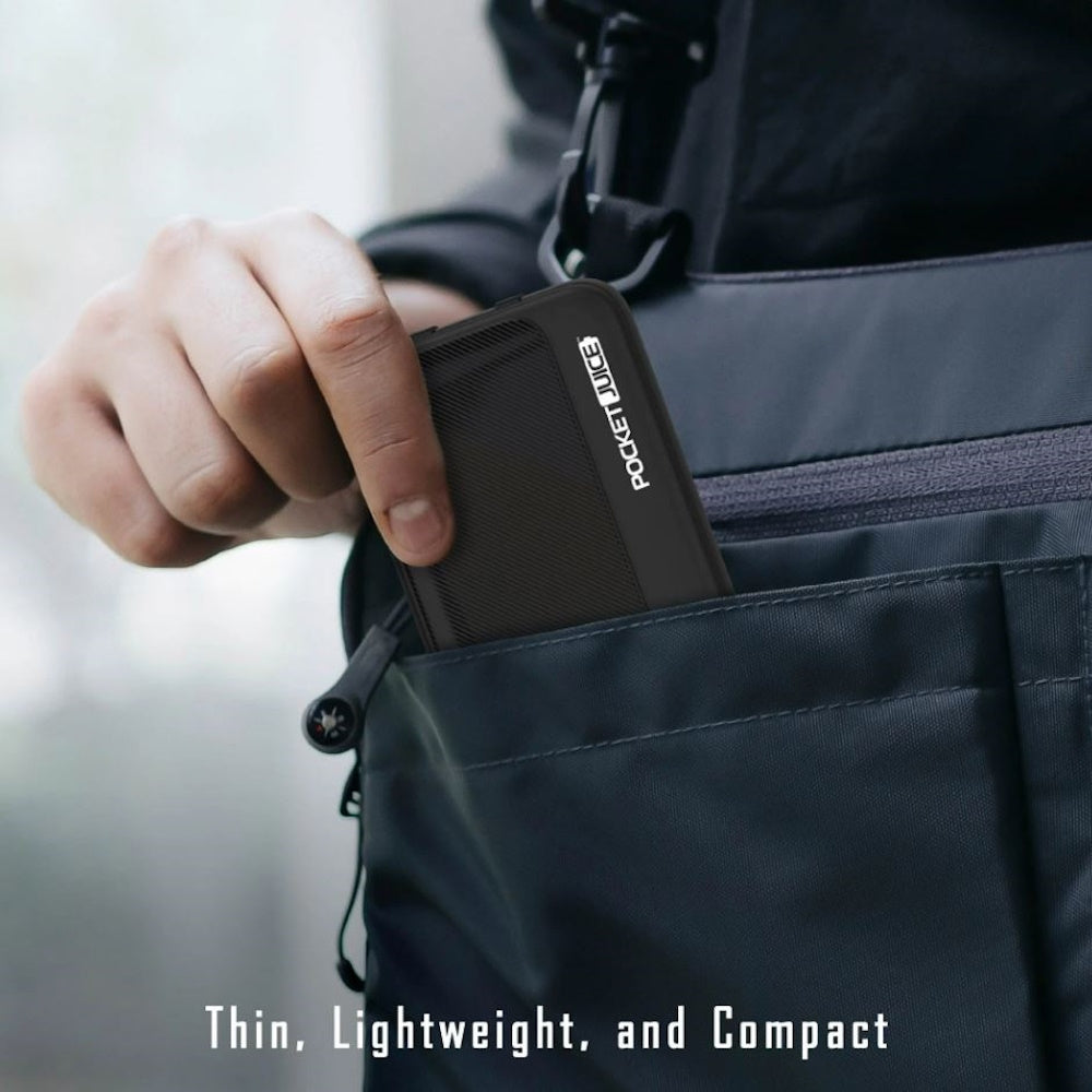 Pocket Juice Endurance 10K Portable 10000 mah Power Bank and Charger with USB-C and Lightning Cables 9009-2