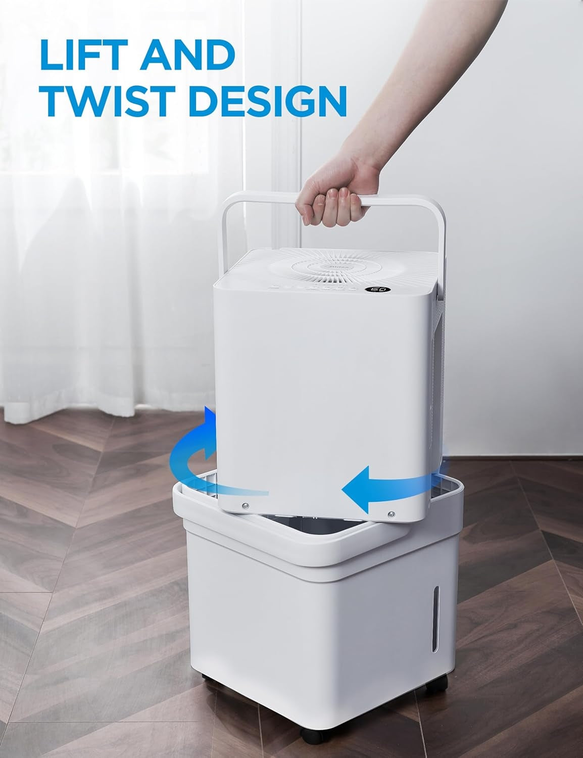 Midea 35 pt. Cube Dehumidifier for spaces up to 3,500 sq. ft. MAD35S1QWT