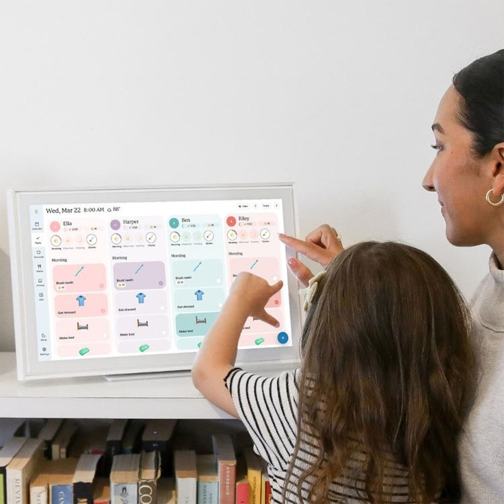 Skylight 15" Touchscreen Smart Calendar and Chore Chart White 150JEBA