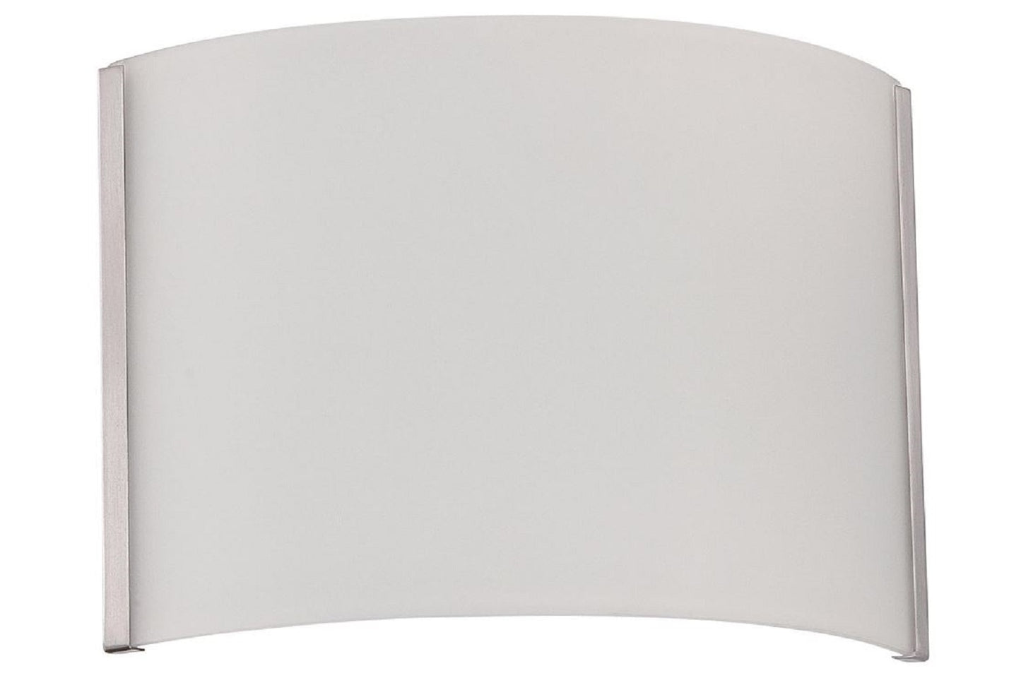 Sunset Lighting 1-Light Wall Sconce Frosted Glass, Dimmable Bright Satin Nickel Finish F3121-80