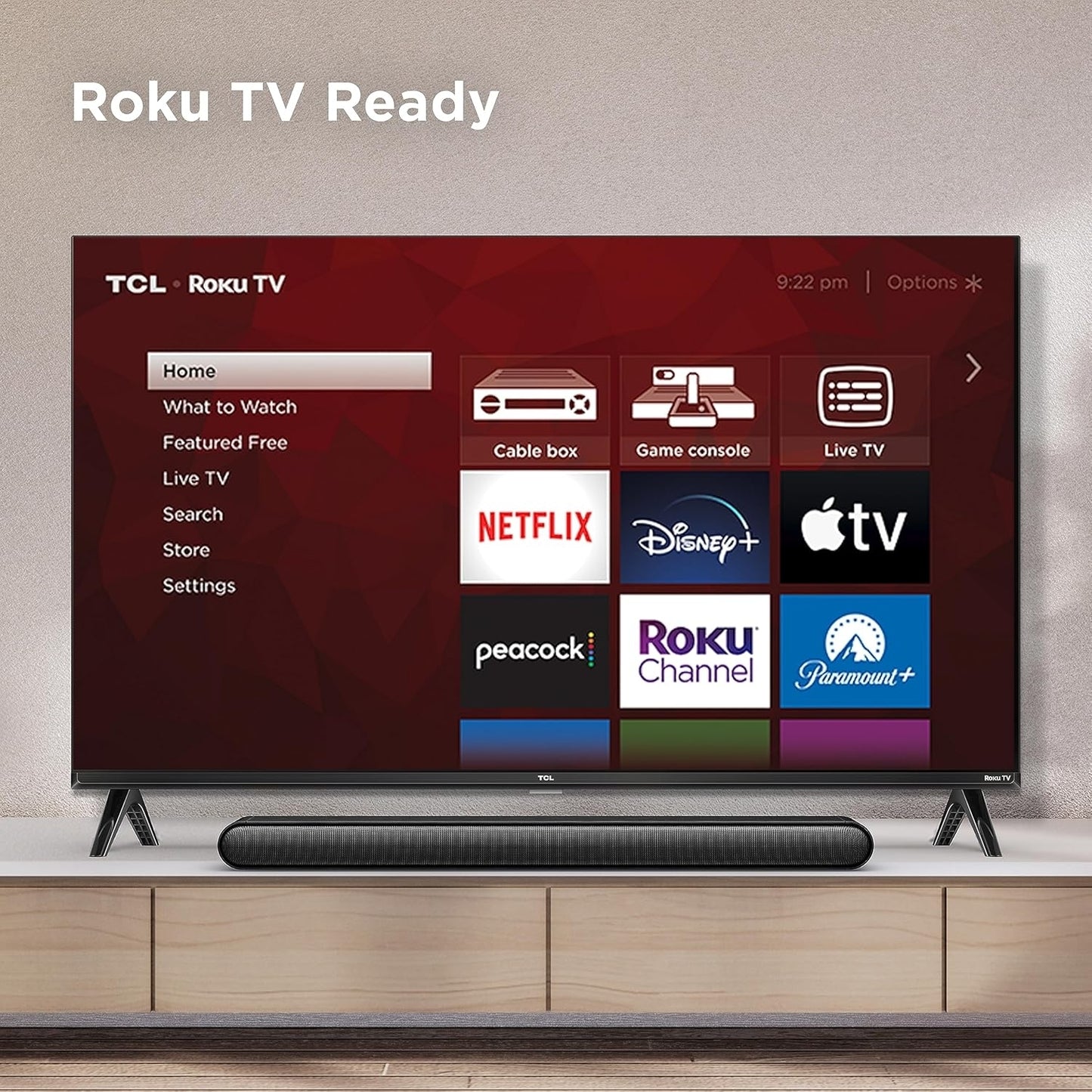 TCL S Class 3.1 Ch Sound Bar DTS Virtual: X with Wireless Subwoofer S4310