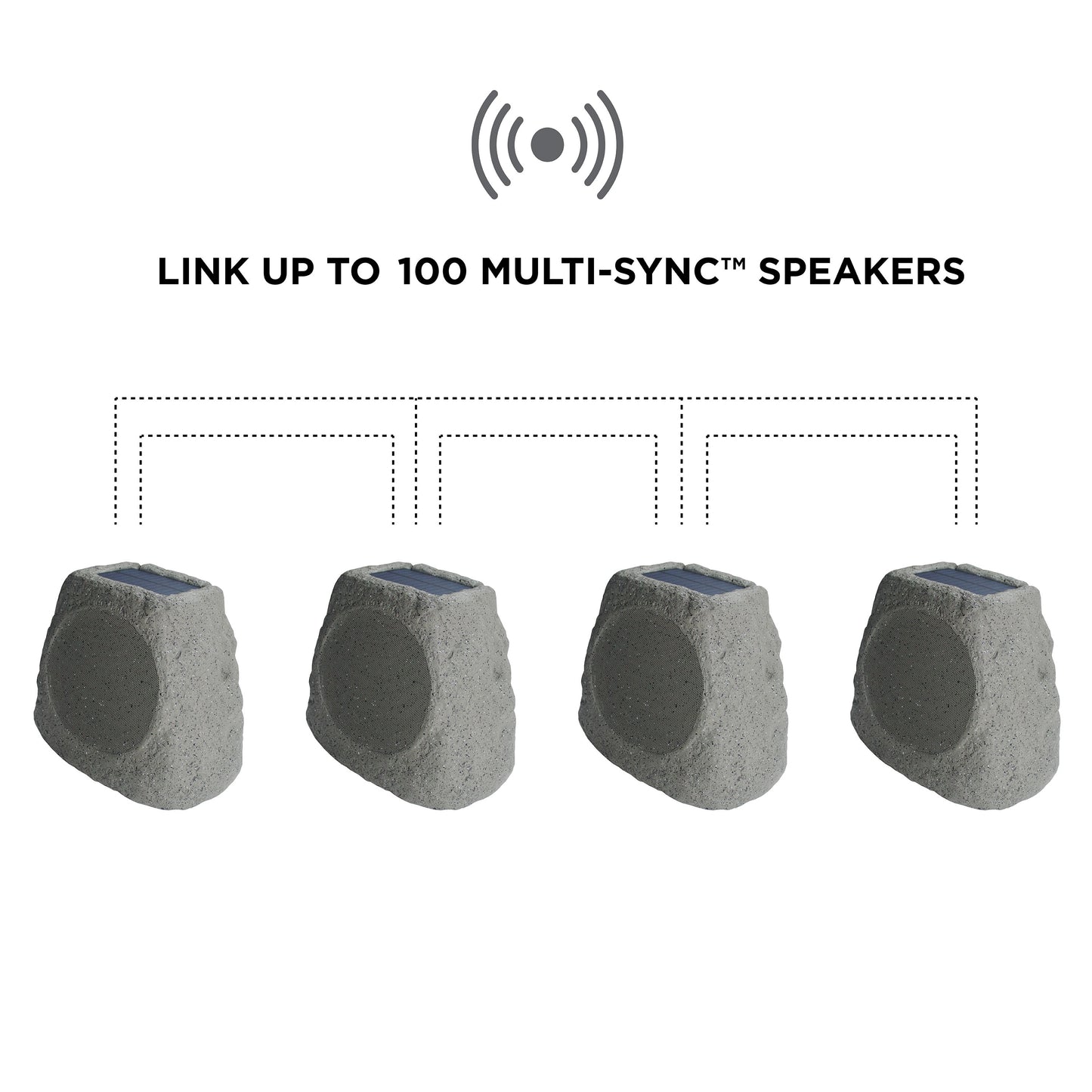 ION Audio Sol Stone Link Solar Rechargeable Outdoor Speaker with Multi-Sync ISP176