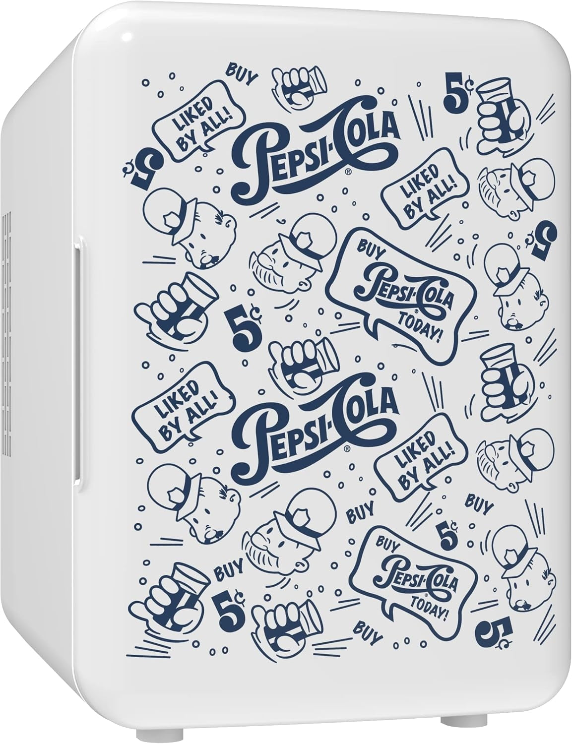 CURTIS MIS150PEP Pepsi Cola Retro Mini Compact Portable Fridge Cooler 4L/6 Cans