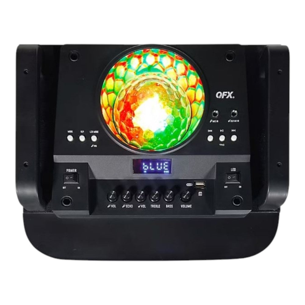 QFX PBX-1260 Dual 12" Party Speaker With Rechargeable Battery and LED Lights