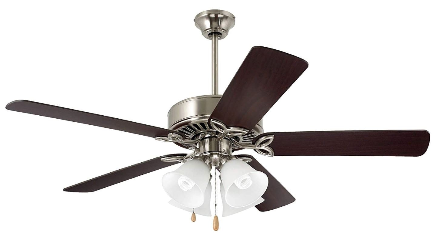 Emerson Kathy Ireland Home Pro Series II Indoor 50" Ceiling Fan CF711BS LED Light Kit, Brushed Steel