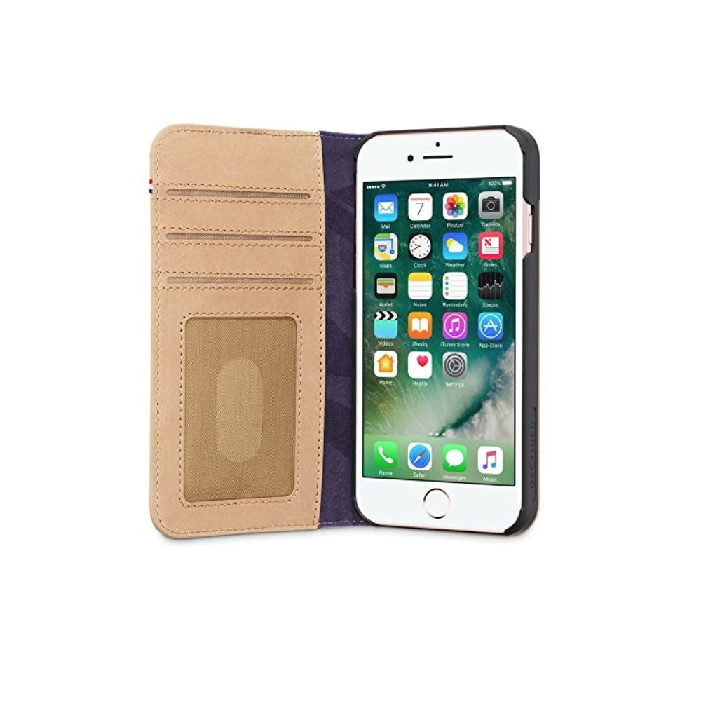 Decoded DA6IPO7CW3SA Leather Wallet Case for Apple iPhone 7 Sand