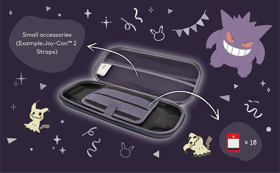 Hori - Vault Case (Gengar & Mimikyu) - Gray NSX-095U