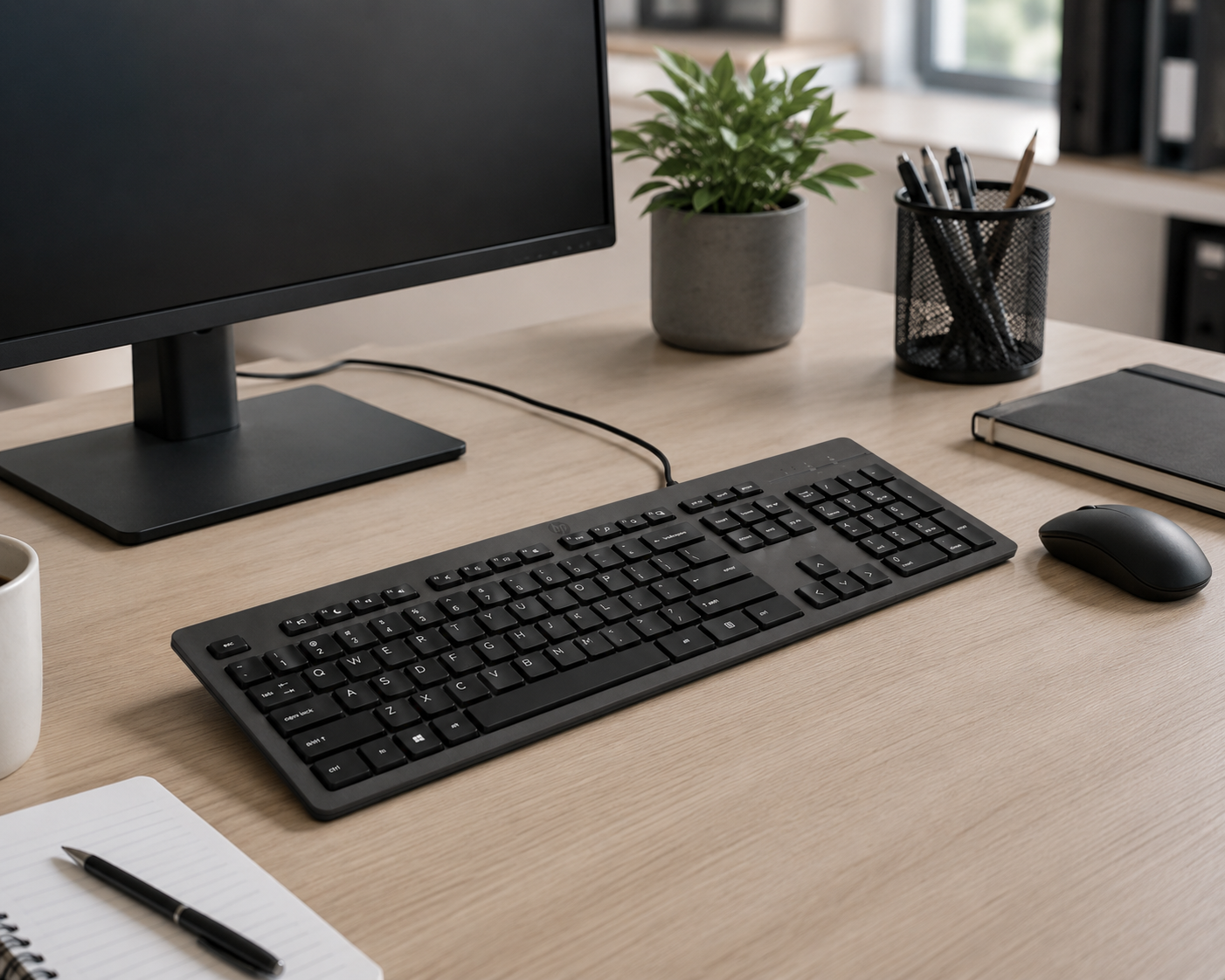 HP 125 Wired Keyboard QWERTY Black for PC Laptop N51146-001