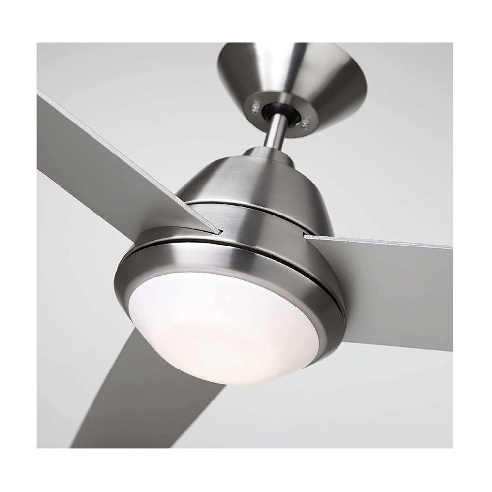 Emerson CF370BS Geode 52" Ceiling Fan with LED Light, Brushed Steel