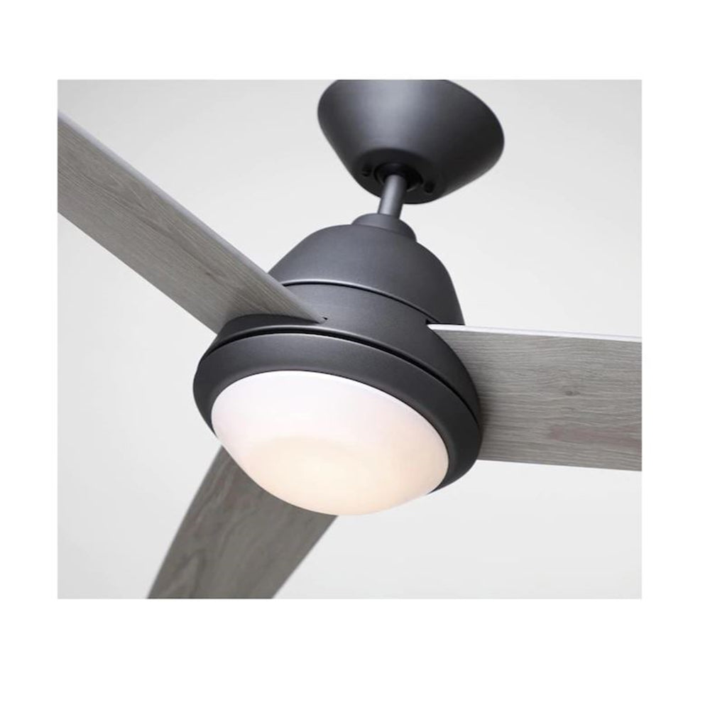 Emerson Geode 52" Graphite Ceiling Fan LED Light - Timber Gray Blades CF370GRT