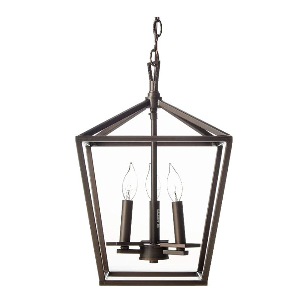 Sunset Lighting 3-Light 12" Raven Cage Pendant Ceiling 60W Provincial Bronze F3712-64