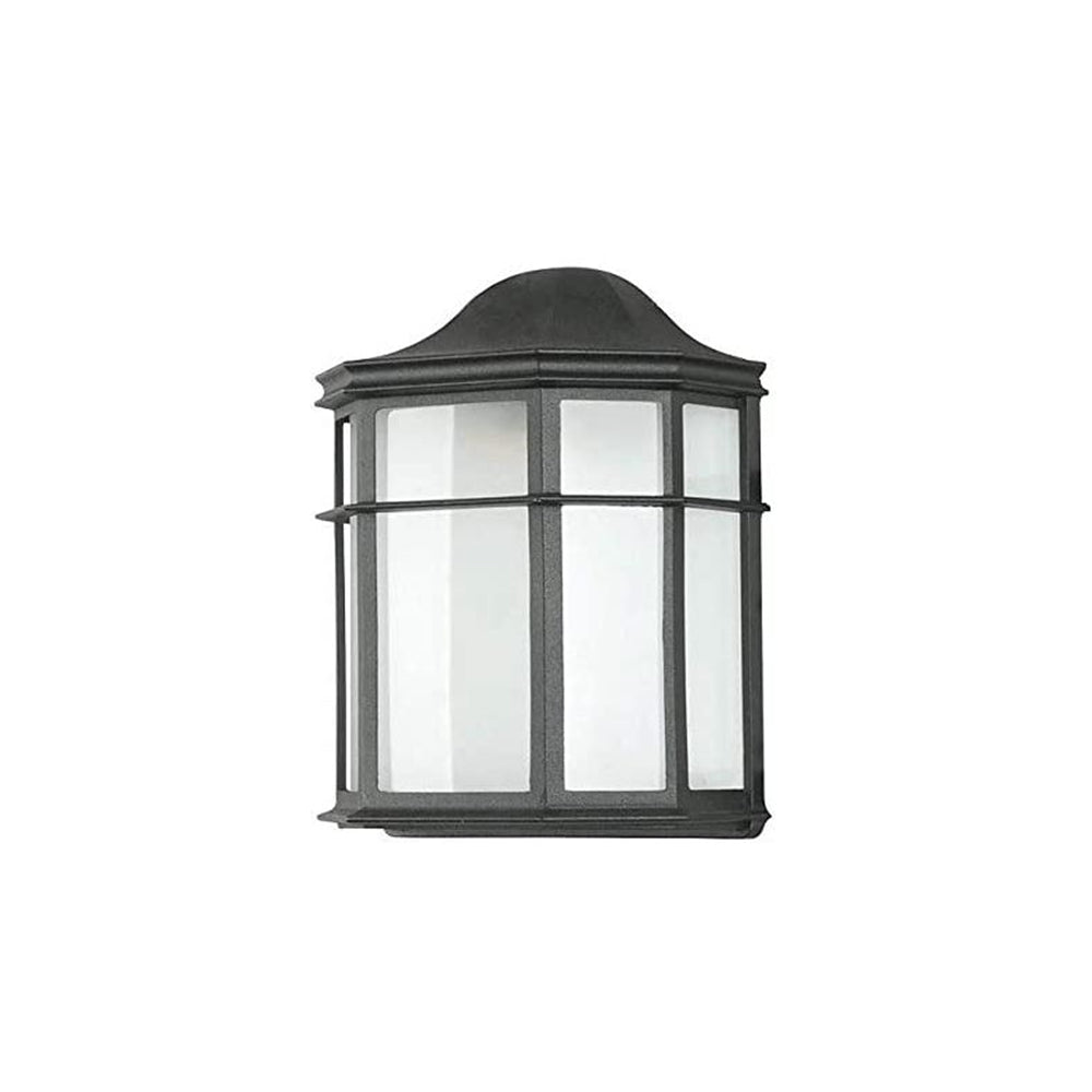Sunset Lighting 9-3/4" Outdoor Wall Lantern w/ White Acrylic Shades Black Finish F7977-31