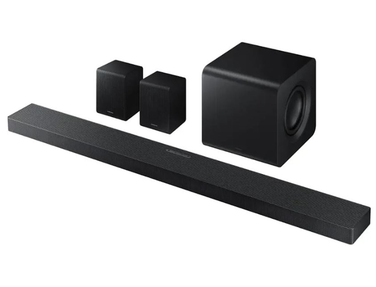Samsung Q-Series 5.1.2 Ch Soundbar with Subwoofer and Rear Speakers Titan Black HW-QS750F