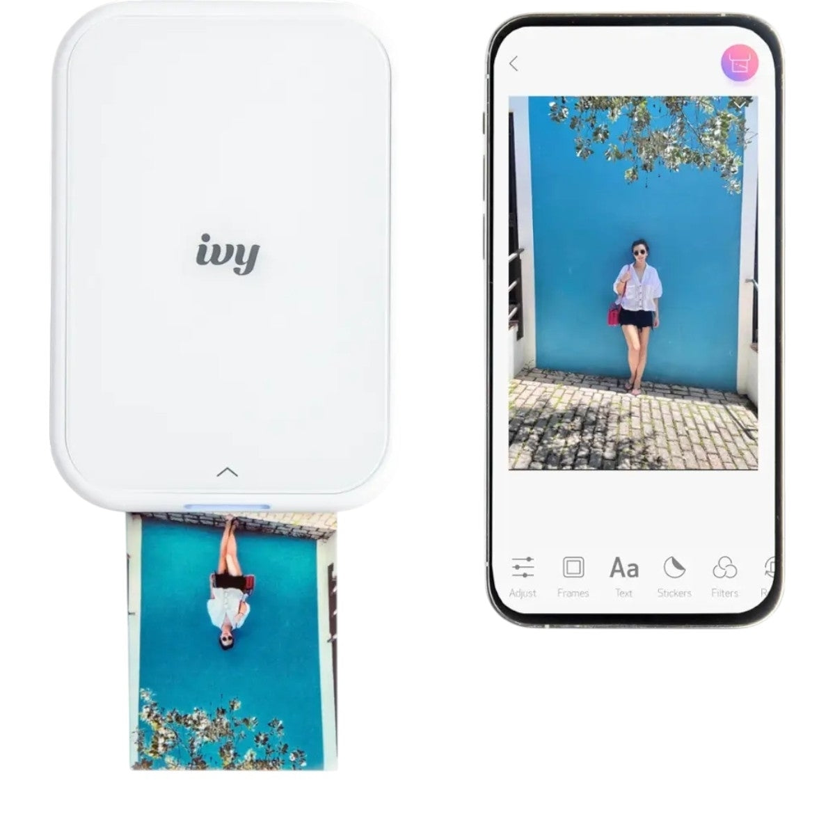 Canon Ivy 2 Mini Photo Printer - Bluetooth, Print from iOS & Android Devices Pure White 5452C033