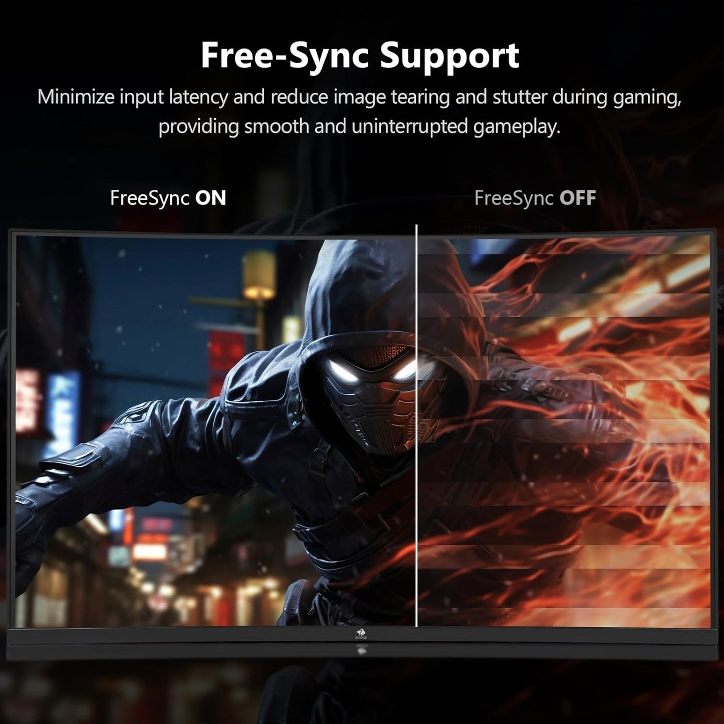 Z-Edge - UG32P 32" 1080P Curved Gaming Monitor, 240Hz, 1ms, HDR10, FreeSync Compatible, HDMI x 2, DP x 2 - Black