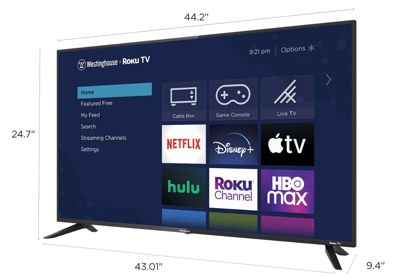 Westinghouse 50″ 4K Ultra HD Smart Roku TV with HDR WR50UT4212