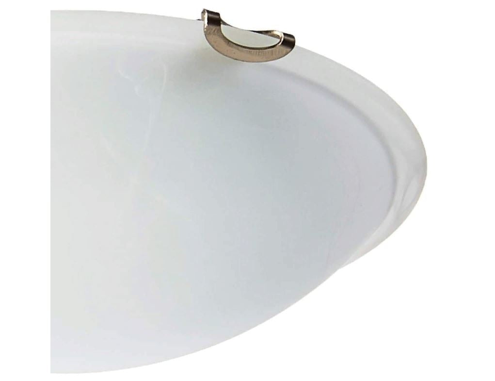 Luminance 9.75" Satin Nickel Integrated LED Flush Mount w/ Alabaster Glass F9911-53