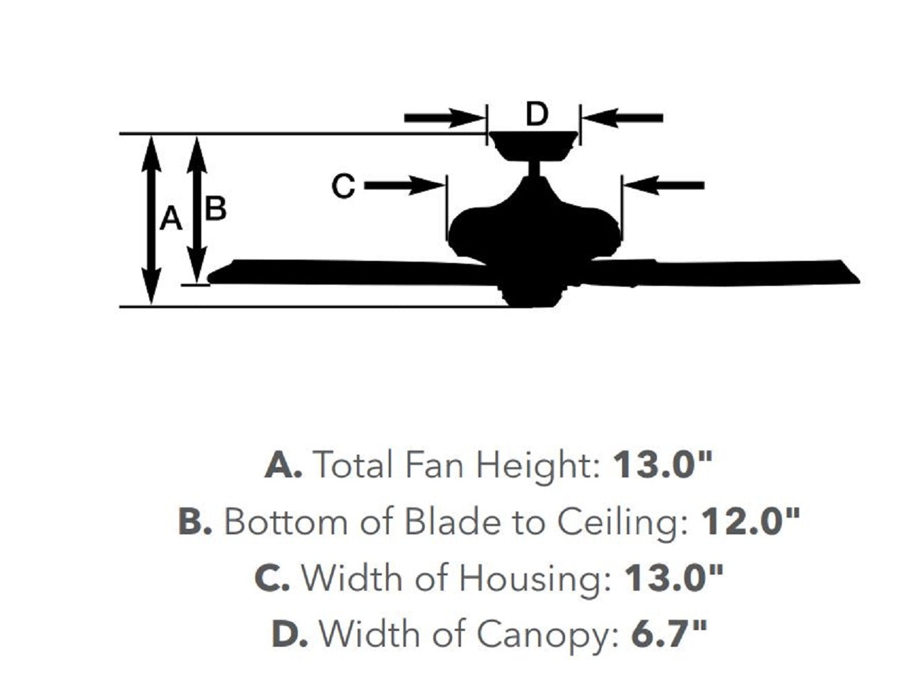Luminance kathy ireland Home Penbrooke Eco 60in Ceiling Fan with Premium Motor | Energy Star Fixture with 6-Speed Wall Control | Satin White with Smoky Grey Solid Wood Blades CF5200AP-B78SMG