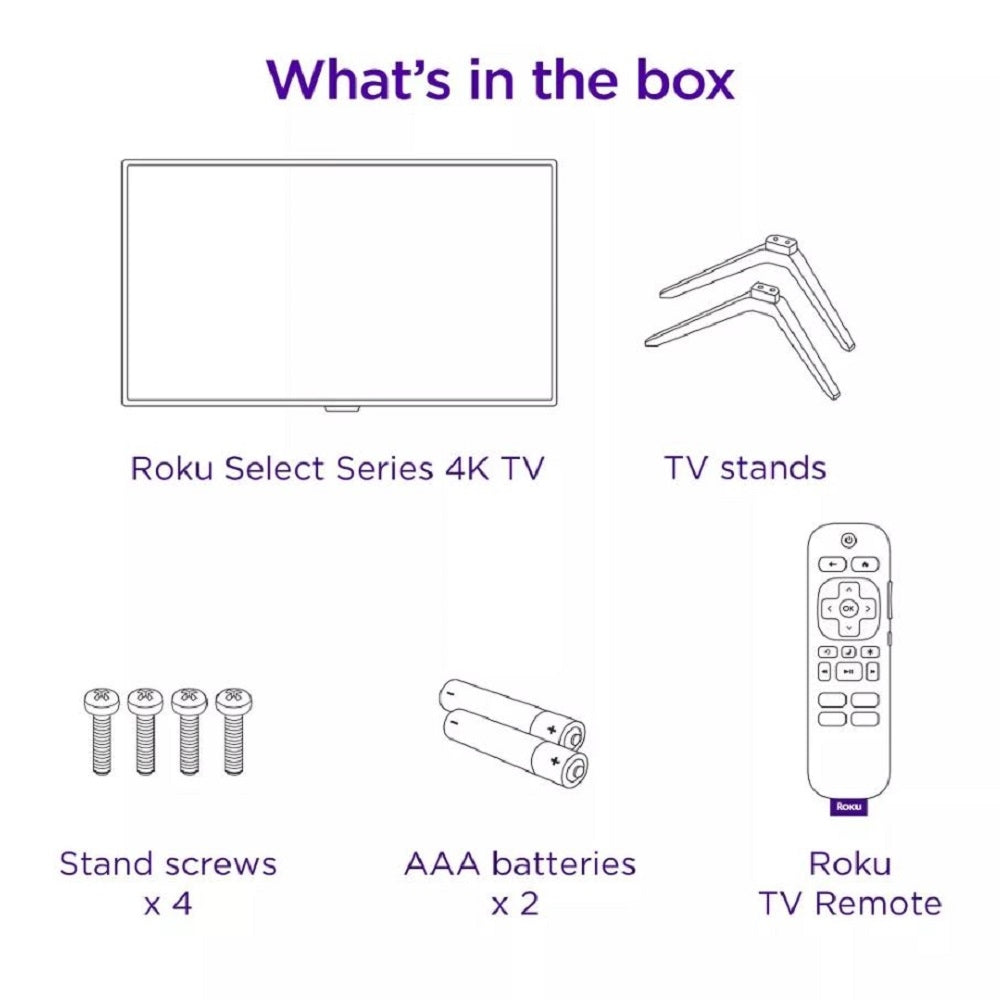 ROKU 65" 4K HDR SMART ROKU TV Roku 65" Select Series 4K HDR with Roku TV Remote - 65R4A4 Local Pickup Only