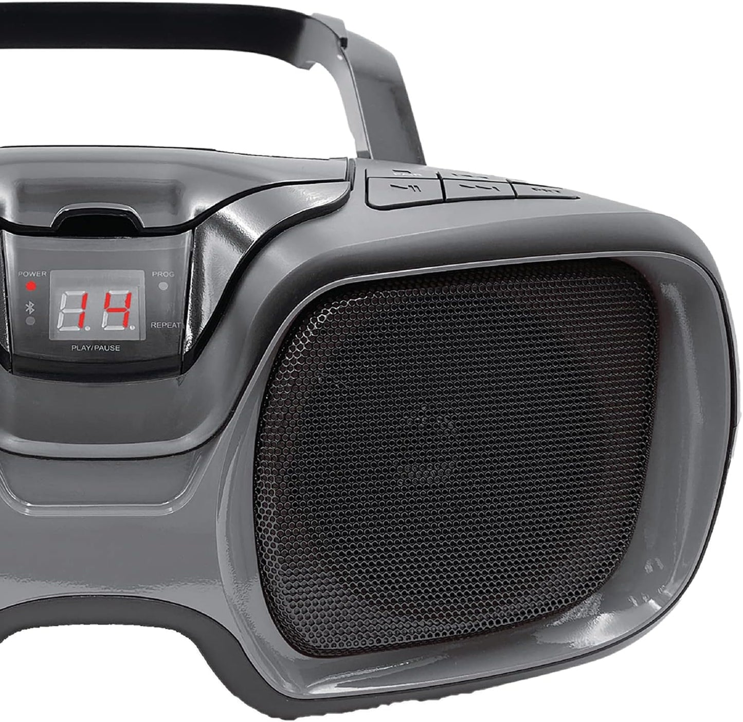 Proscan 3 Watt Portable CD Boom Box Bluetooth & AM/FM Radio Black/Titanium PRCD1037BT