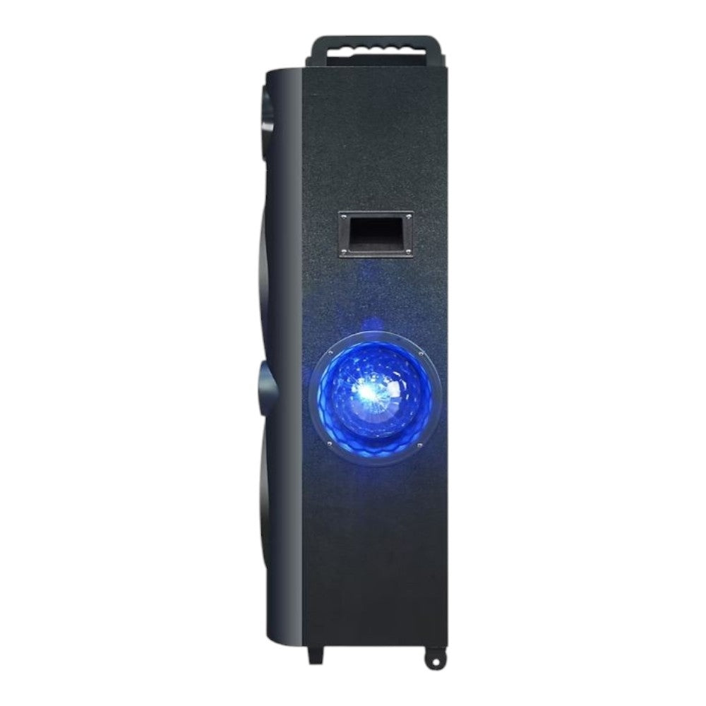 QFX PBX-1260 Dual 12" Party Speaker With Rechargeable Battery and LED Lights