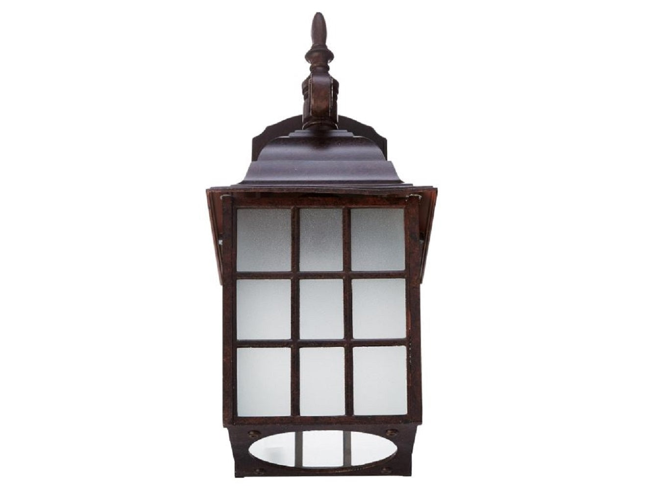 Sunset Lighting 1-Light Outdoor Wall Sconce Textured Frosted Glass Rubbed Bronze Finish F7818-62