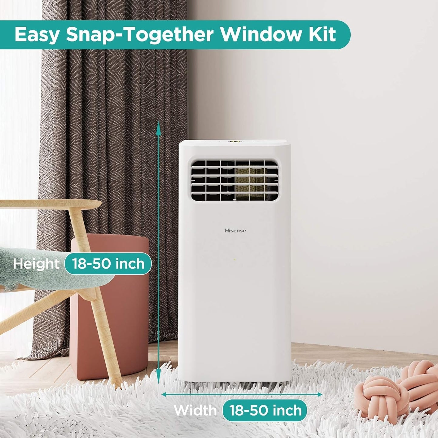 Hisense Portable Air Conditioner 250-Sq.ft 6000 BTU 115-Volt White AP0621CR1W