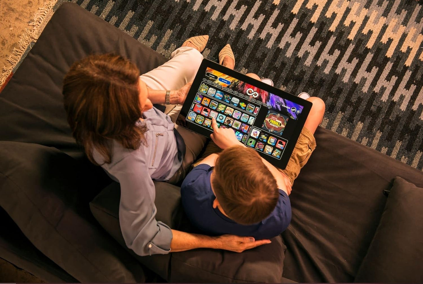 Arcade1Up 18.5" Infinity Game Board Black IGB-I-301202, Gameplay up to six players, 50 included board games and activities, Online play (for selected games)