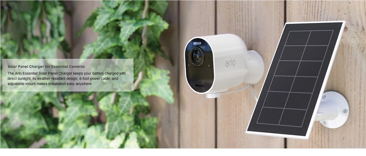 Arlo Essential 1080p Wireless Security Cameras with Solar Panel, 2-pack VMK2230-100NAS