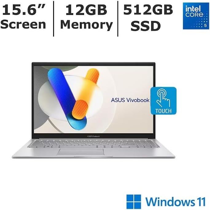 Asus Vivobook 15.6" FHD Touchscreen Laptop Core 5-120U 12GB 512GB SSD 90NB13Y2-M00950